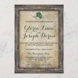 Convite Rustic Framed Para O Escoamento De Pesca