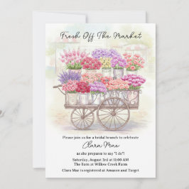 Convite Rustic Fresca Do Chá de panela De Mercado