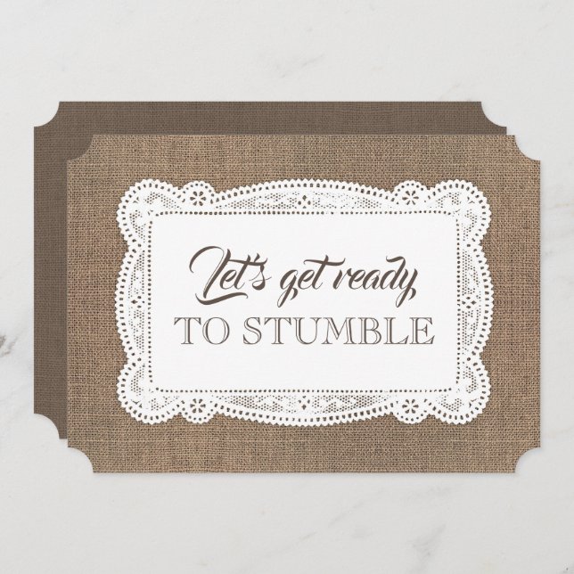 Convite Rustic Funny Bridesmaid / Proposta de Madrinha de  (Frente/Verso)