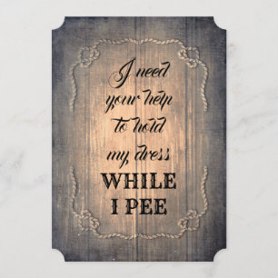 Convite Rustic Funny Bridesmaid / Proposta de Madrinha de 