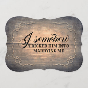 Convite Rustic Funny Bridesmaid / Proposta de Madrinha de 