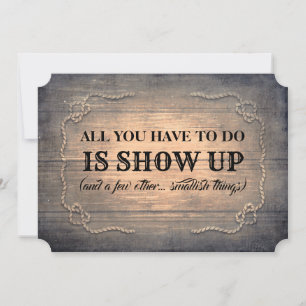 Convite Rustic Funny Bridesmaid / Proposta de Madrinha de 