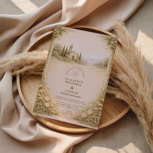 Convite Rustic Garden Chapel Countryside Wedding (Criador carregado)