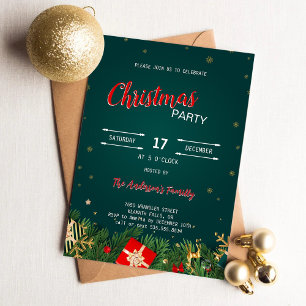 Convite Rustic Gifts Stars Festa de Natal