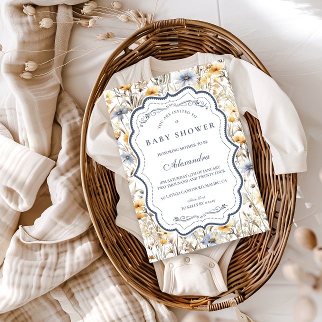 Convite Rustic Golden Field Baby Shower (Criador carregado)