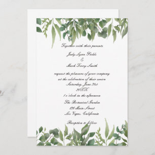 Convite Rustic Green Deixa Foliage Casamento Greenery