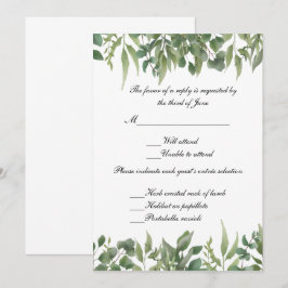 Convite Rustic Green Deixa Greenerage Foliage Card