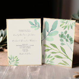 Convite Rustic Greenery Wedding