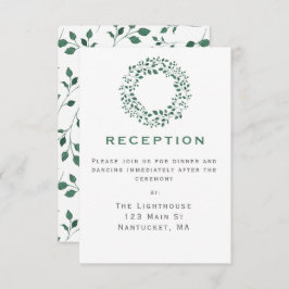 Convite Rustic Greenery Wreath | Inserção de Recepção de c