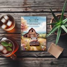 Convite Rustic Hillbilly Countryside Weditation