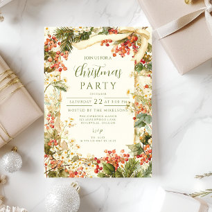 Convite Rustic Holly Berry Natal