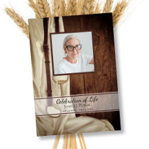 Rustic Horse Bit Satin Western Celebration of Life