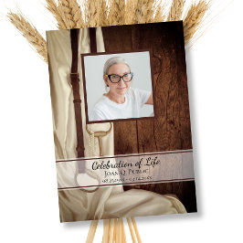 Convite Rustic Horse Bit Satin Western Celebration of Life