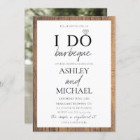 Rustic I DO CHURRASCO Simple Script Photo Chá