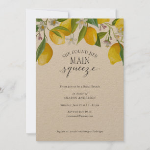 Convite Rustic Lemon Ela encontrou seu principal aperto, B