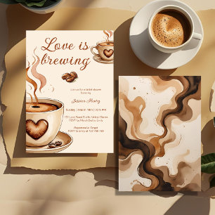 Convite Rustic Love está fazendo Chá de panela de café