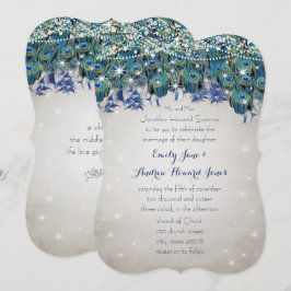 Convite Rustic Luxe Mason Jar Marinho Turquoise Peacock