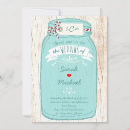 Convite Rustic Mason Jar no Latido Ilustrated Wedding
