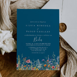 Convite Rustic Meadow Botanical Spanish Wedding