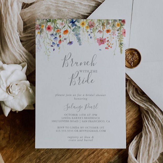 Convite Rustic Meadow Brunch with the Bride Shower (Criador carregado)