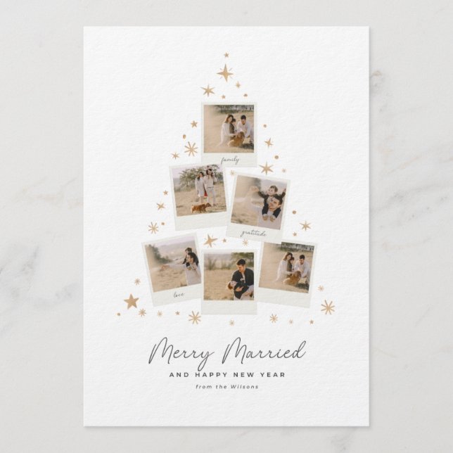 Convite Rustic Merry Married Card (Frente)