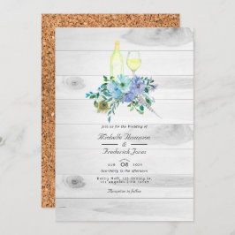 Convite Rustic Mint Boho Código QR RSVP Casamento de Prova