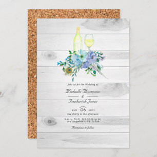 Convite Rustic Mint Boho Código QR RSVP Casamento de Prova