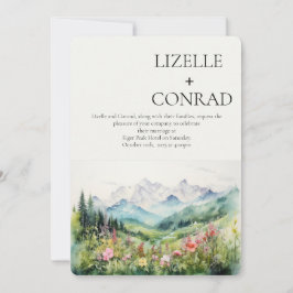 Convite Rustic Mountain Wildflower | Boho