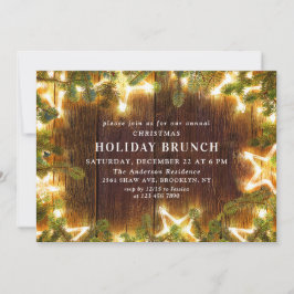 Convite Rustic Pine Cones Branch HOLIDAY BRUNCH