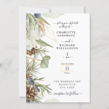 Rustic Pinecone Greenerence Border on White