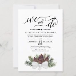 Convite Rustic Pinecones Ainda Fazemos Renovação De Vow Ca