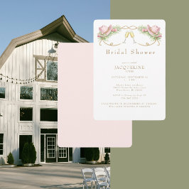 Convite Rustic Pink Cowboy Hat Rustic Bridal Shower