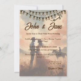 Convite Rustic Romance: Casamento Oeste Selvagem