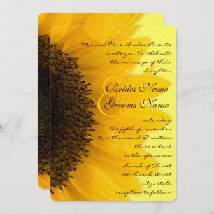 Convite Rustic Romantic Sunflower Weditation