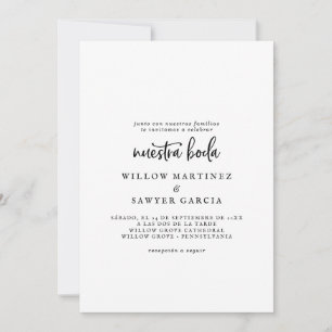 Convite Rustic Script Spanestra Boda
