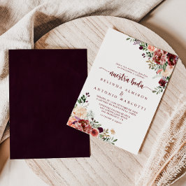 Convite Rustic Summer Floral Nuestra Boda Wedding