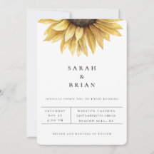 Convite Rustic Sunflower Floral Casamento