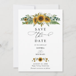 Convite Rustic Sunflower Wedding Save The Date