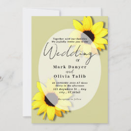 Convite Rustic Sunflower Weditation