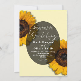 Convite Rustic Sunflower Weditation