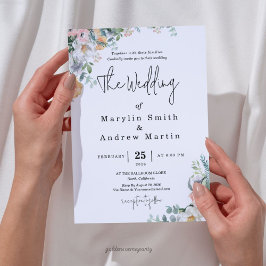 Convite Rustic Terracotta and Orange Autumn Floral wedding