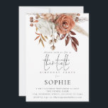 Convite Rustic Terracotta Florals - aniversário de 30 anos<br><div class="desc">Rustic Terracotta Florals Script aniversário de 30 anos Party. O trigésimo é um roteiro moderno na moda e o resto do texto que você pode personalizar facilmente.</div>