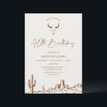 Convite Rustic Terracotta Western aniversário de 40 anos<br><div class="desc">Rustic Terracotta Western Wild West ou Rodeo aniversário de 40 anos Invitation Este convite para aniversário de 40 anos ocidental apresenta um crânio de touros, ilustração da paisagem do deserto e um título de caligrafia moderno. É ideal para alguém que tenha uma festa de aniversário de 40 anos estilo country...</div>