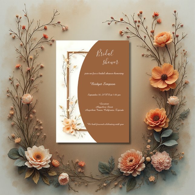 Convite Rustic Terthy Floral Harmonia Bridal (Criador carregado)