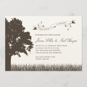 Convite Rustic Tree Wedation