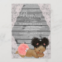 Rustic Vintage Baby Girl Convidam