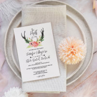 Rustic Watercolor Floral Boho Hunt está sobre o ca
