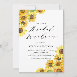 Convite Rustic Watercolor Girassol Girassóis Bridal