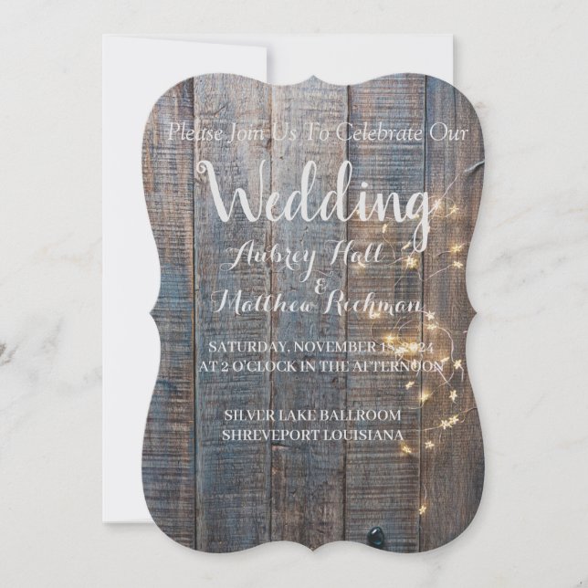 Convite Rustic Wedding (Frente)