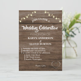 Convite Rustic Wedding
